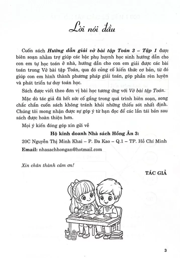 HƯỚNG DẪN GIẢI VỞ BÀI TẬP TOÁN LỚP 3 - TẬP 1 (Bám sát SGK Kết nối tri thức)